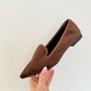 Divine Follie Elegant Brown Velvet Loafers for Women IT 36